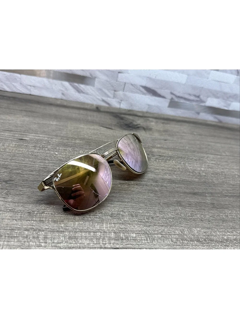 RAY-BAN Signet Sunglasses FRAMES ONLY, BAD LENS RB 3429-M 001 3N Gold 55[]19-135